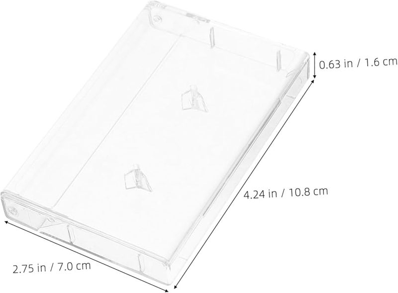 Transparent Cassette Tape Storage Box 2 Pack Durable Plastic Case For Audio Tapes - Image 2